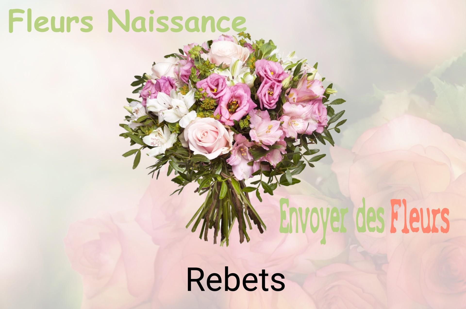 Bouquet de fleurs de naissance livré à Rebets