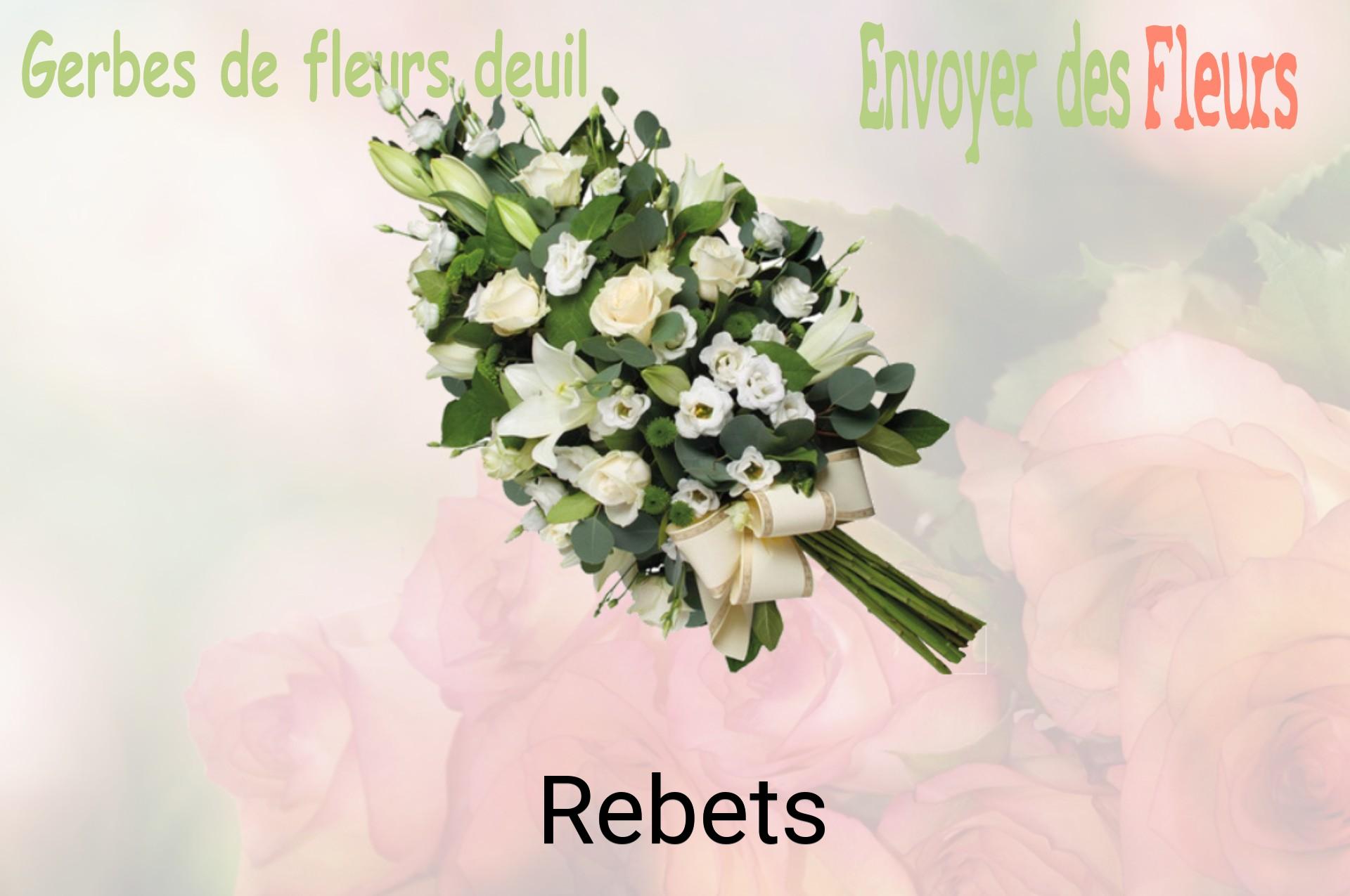 Gerbe de fleurs de deuil livrée à Rebets